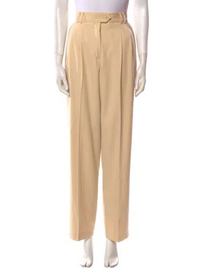 Pre-owned Escada Wool Wide Leg Pants In Neutral