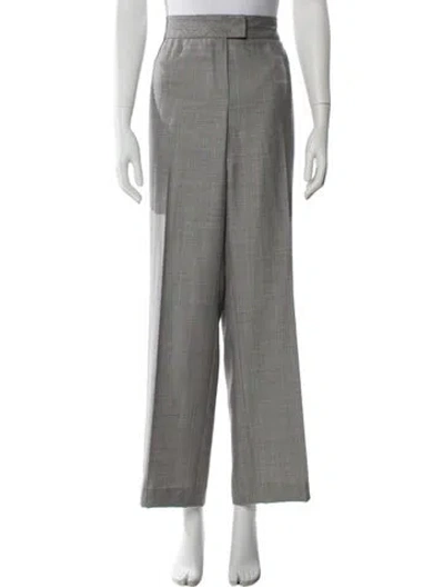 Pre-owned Escada Wool Wide Leg Pants In Neutral