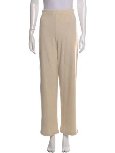 Pre-owned Escada Wool Wide Leg Pants In Neutral
