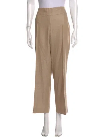 Pre-owned Escada Wool Wide Leg Pants In Neutral