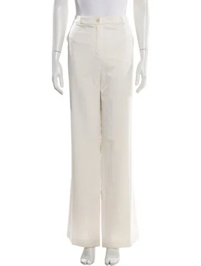 Pre-owned Escada Wool Wide Leg Pants In Neutral