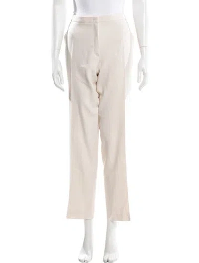 Pre-owned Escada Wool Wide Leg Pants In Neutral