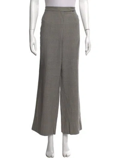 Pre-owned Escada Wool Wide Leg Pants In Neutrals