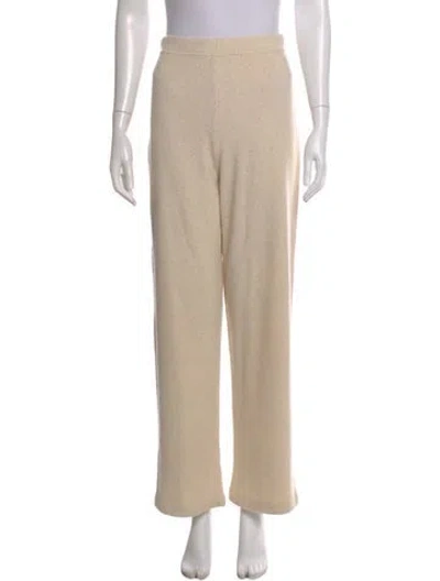 Pre-owned Escada Wool Wide Leg Pants In Neutrals