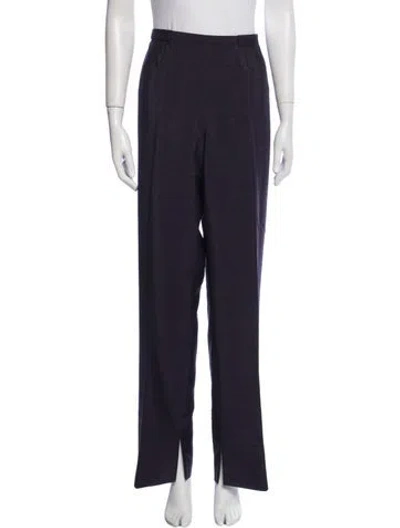 Pre-owned Escada Wool Wide Leg Pants In Purple