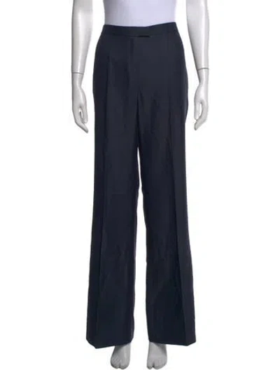 Pre-owned Escada Wool Wide Leg Pants W/ Tags In Blue
