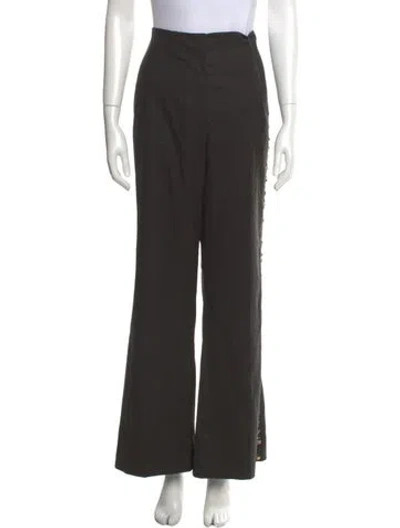 Pre-owned Escada Wool Wide Leg Pants W/ Tags In Gray