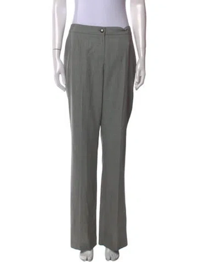 Pre-owned Escada Wool Wide Leg Pants W/ Tags In Gray