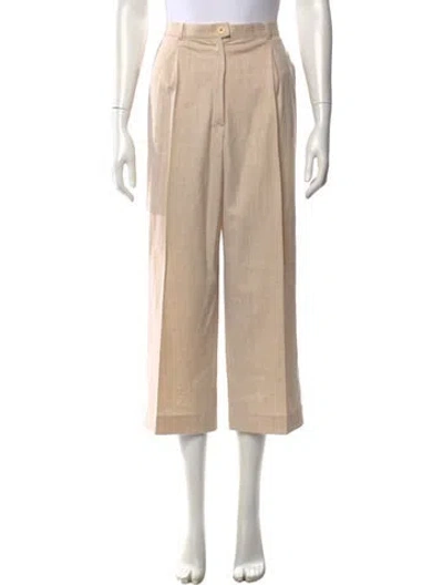 Pre-owned Escada Wool Wide Leg Pants W/ Tags In Neutrals