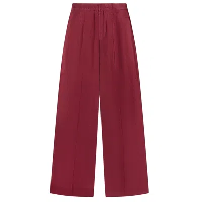 Escale Women's Red Burgundy Wide-leg Trousers