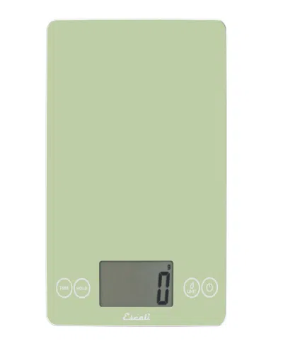 Escali Arti Classic Up To 15lbs. Glass Digital Kitchen Scale And 50% Larger Display In Green