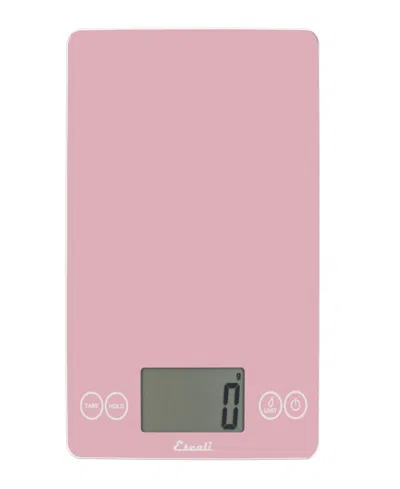 Escali Arti Classic Up To 15lbs. Glass Digital Kitchen Scale And 50% Larger Display In Pink