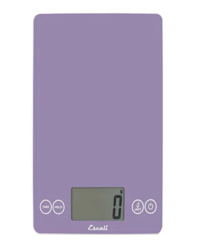 Escali Arti Classic Up To 15lbs. Glass Digital Kitchen Scale And 50% Larger Display In Violet