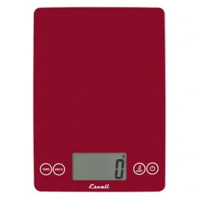 Escali Arti Glass Digital Scale In Red