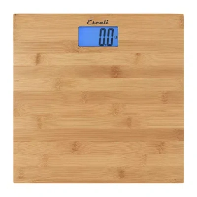 Escali Bamboo Bathroom Scale In White