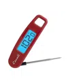 Escali Compact Folding Digital Thermometer In Red