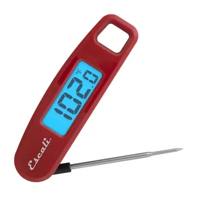 Escali Compact Folding Digital Thermometer In Red