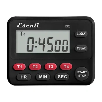 Escali Dr6 Four Event Digital Timer In Black