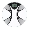 Escali Round Body Fat And Body Water Digital Display Bathroom Scale In Silver