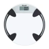 Escali Round Glass Bathroom Digital Scale B18orc In White