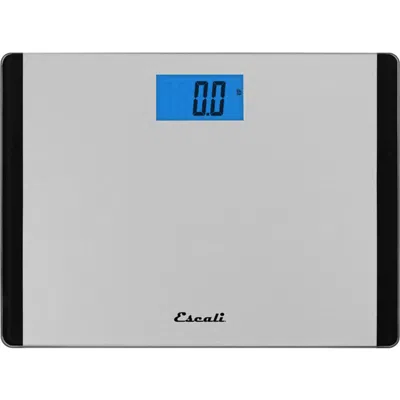 Escali Wide Body Glass Lcd Digital Scale In Gray