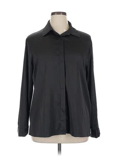 Pre-owned Escalier Long Sleeve Blouse In Black