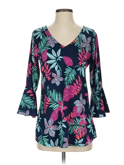 Pre-owned Escapada 3/4 Sleeve Blouse In Blue