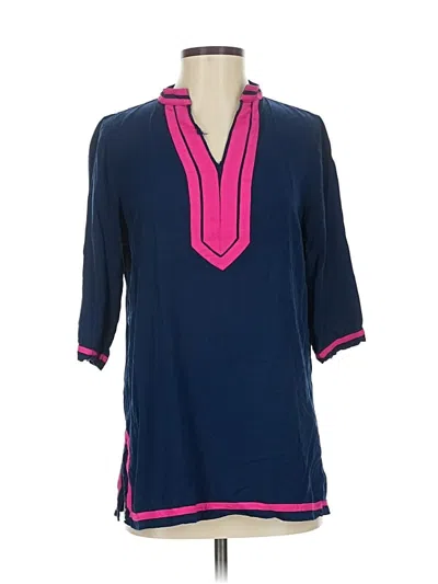 Pre-owned Escapada 3/4 Sleeve Blouse In Blue