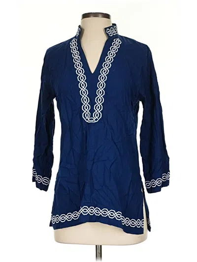 Pre-owned Escapada 3/4 Sleeve Blouse In Blue