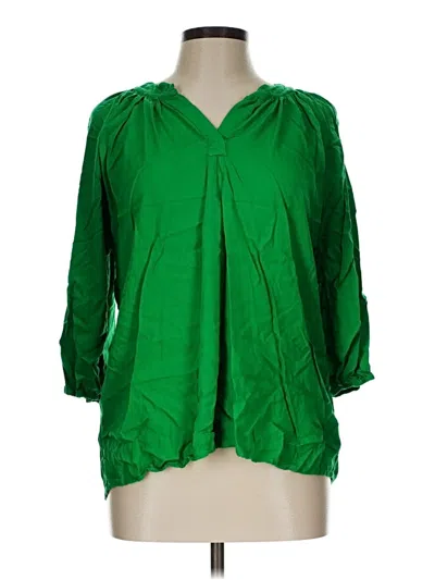 Pre-owned Escapada 3/4 Sleeve Blouse In Green