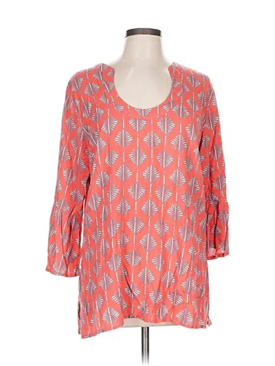 Pre-owned Escapada 3/4 Sleeve Blouse In Orange