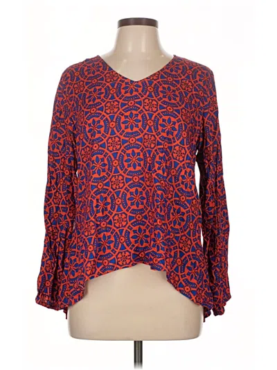 Pre-owned Escapada 3/4 Sleeve Blouse In Orange