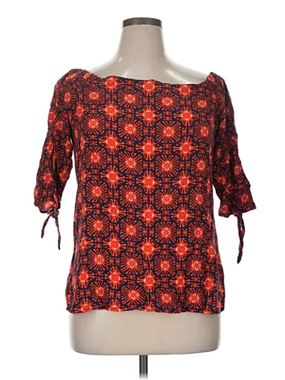 Pre-owned Escapada 3/4 Sleeve Blouse In Orange