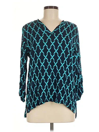 Pre-owned Escapada 3/4 Sleeve Blouse In Teal