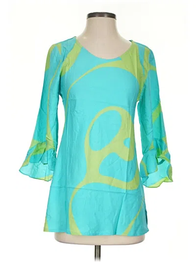 Pre-owned Escapada 3/4 Sleeve Blouse In Teal