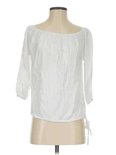 Pre-owned Escapada 3/4 Sleeve Blouse In White