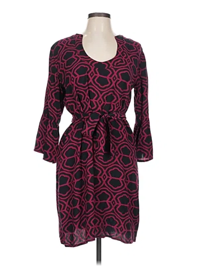 Pre-owned Escapada Casual Dress In Burgundy