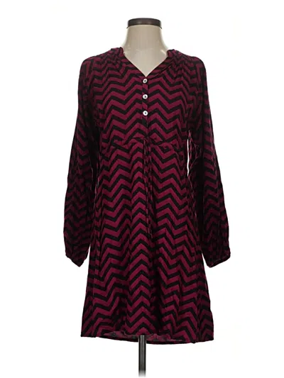 Pre-owned Escapada Casual Dress In Burgundy