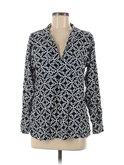 Pre-owned Escapada Long Sleeve Blouse In Blue