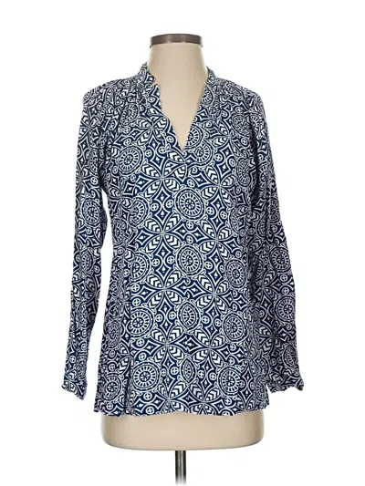 Pre-owned Escapada Long Sleeve Blouse In Blue