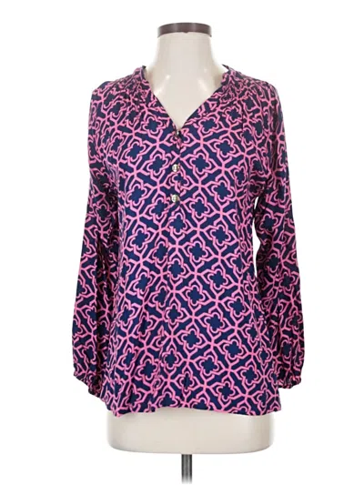 Pre-owned Escapada Long Sleeve Blouse In Blue