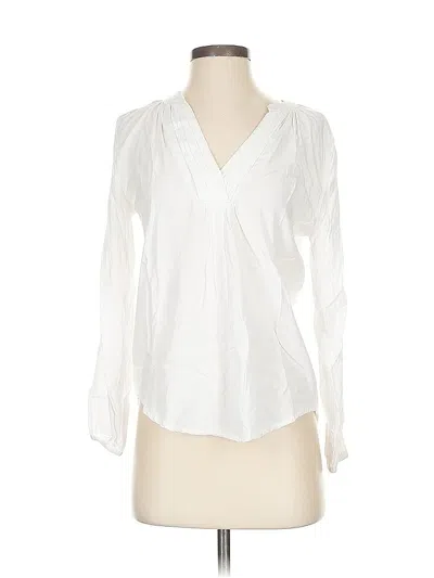 Pre-owned Escapada Long Sleeve Blouse In White