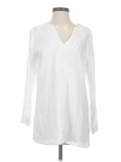 Pre-owned Escapada Long Sleeve Blouse In White