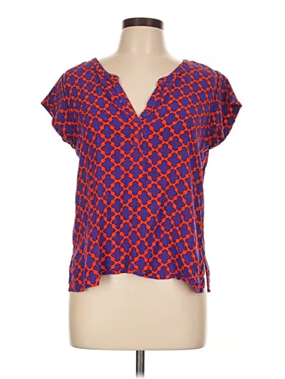 Pre-owned Escapada Short Sleeve Blouse In Red