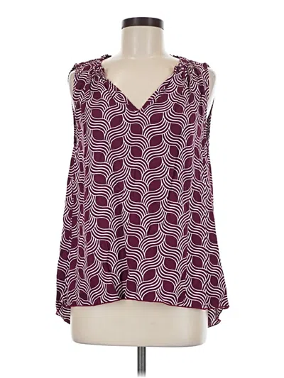 Pre-owned Escapada Sleeveless Blouse In Burgundy