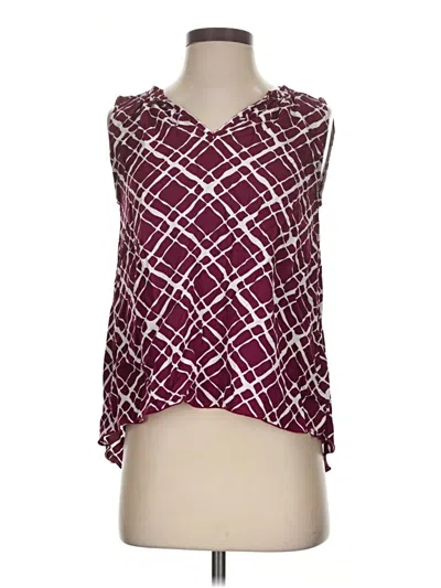 Pre-owned Escapada Sleeveless Blouse In Burgundy