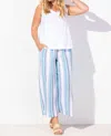 ESCAPE BY HABITAT AWNING STRIPE CABANA PANTS IN PALM