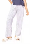 Escape By Habitat Bali Stripe Cotton Flood Pants In White In White