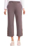 Escape By Habitat Button Flood Pant In Earth In Beige