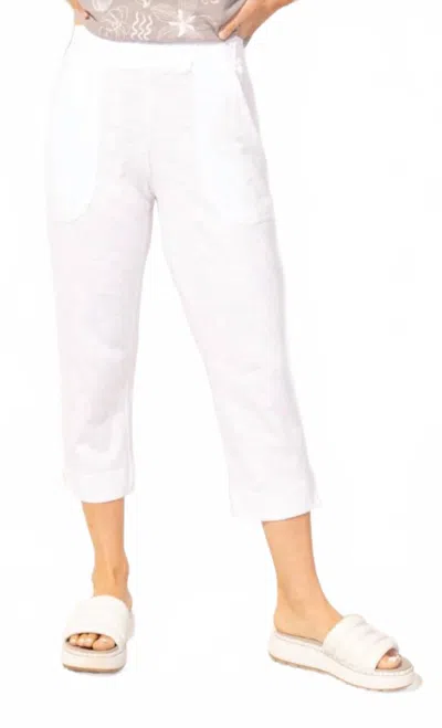 Escape By Habitat Cotton Slub Capri In White